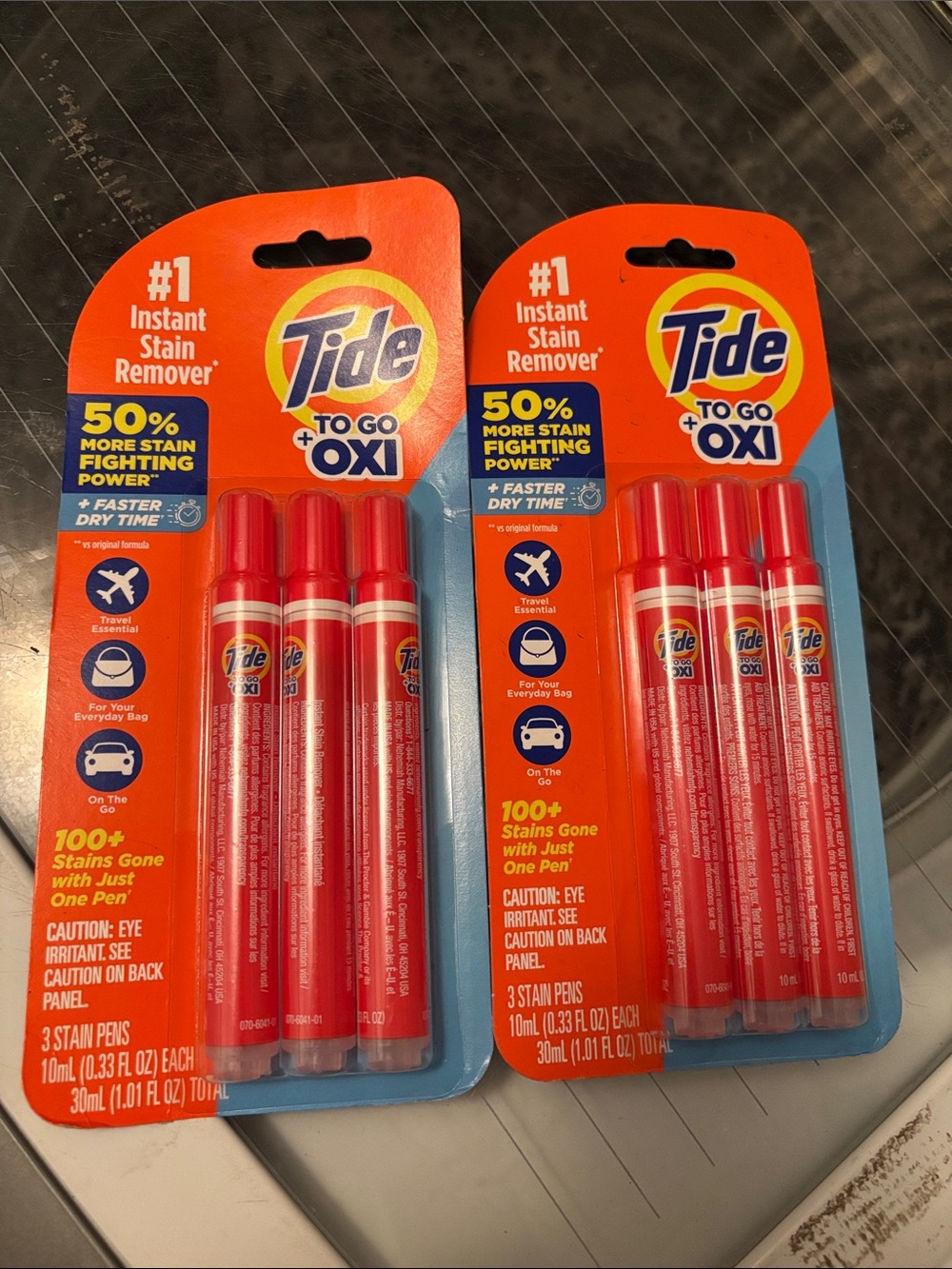 Tide To Go + OXI Instant Stain Remover Pen - Red (3 Pack)